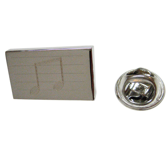 Kiola Designs | Accessories | Silver Toned Rectangular Music Note Lapel ...